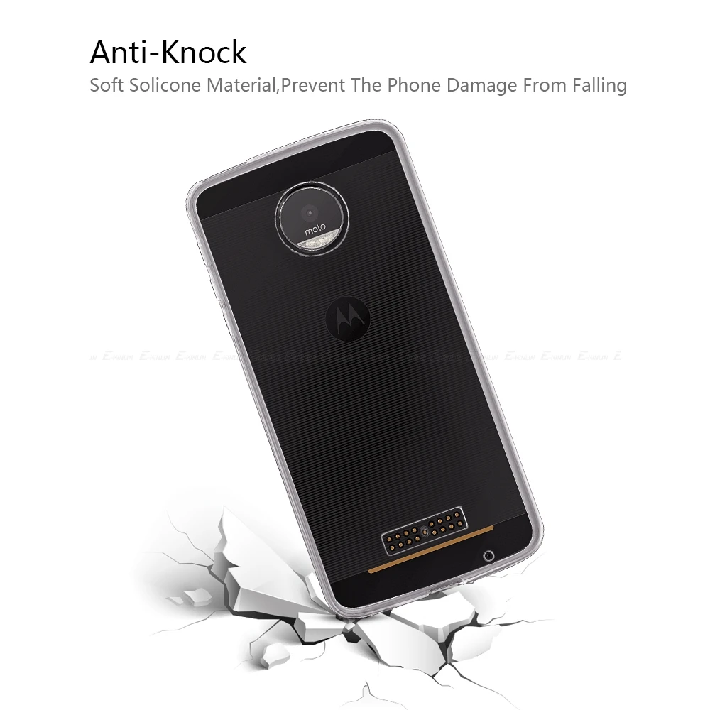 Прозрачный мягкий силиконовый чехол накладка для Motorola Moto E7 E7i E6s E6 E5 Plus Z3 Play Power