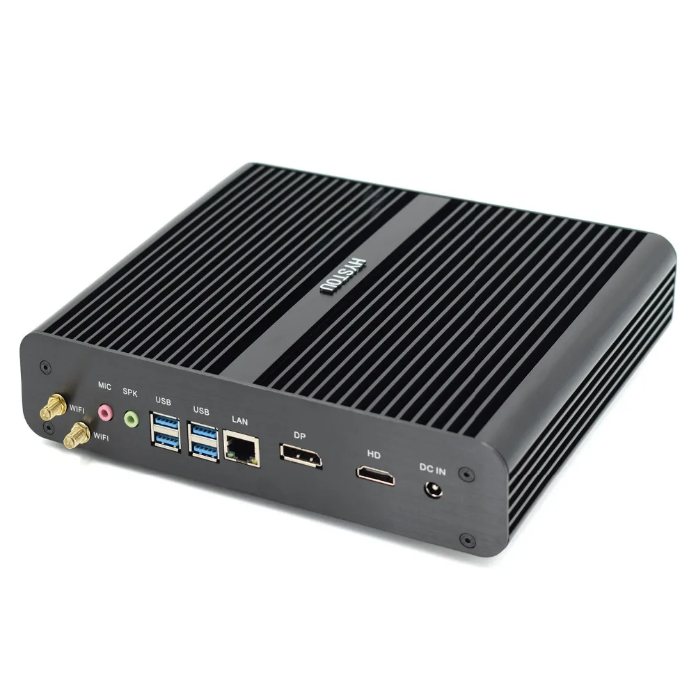 HYSTOU Intel Kaby Lake Core i7 7500U мини-ПК Windows 10 Безвентиляторный Компьютер DDR3L DDR4 Minipc |