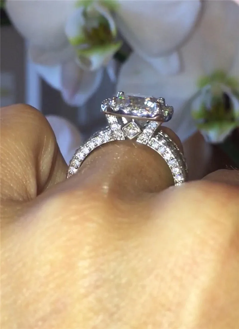 Любителей винтажного стиля возможно изготовление на заказ Суд кольцо 3ct AAAAA с