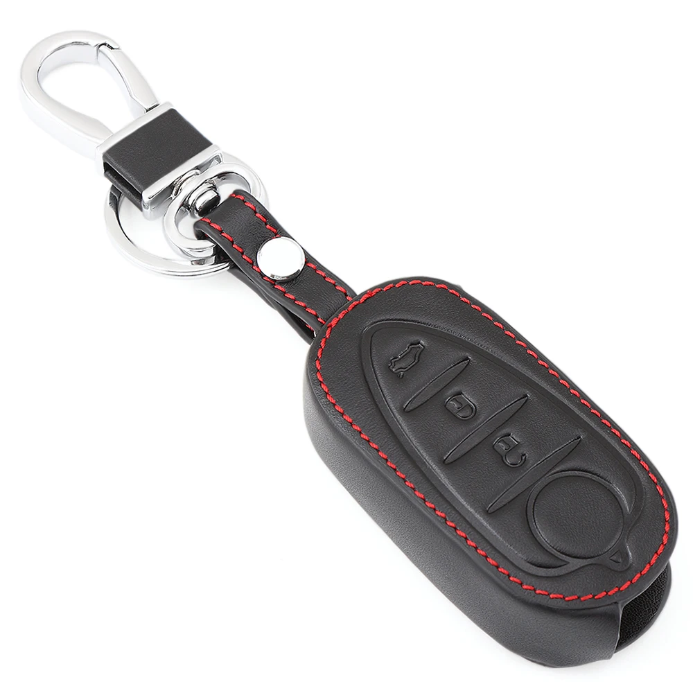 Кожаный Автомобильный Чехол для брелка с ключом защитный чехол Alfa Romeo 4C Mito Giulietta