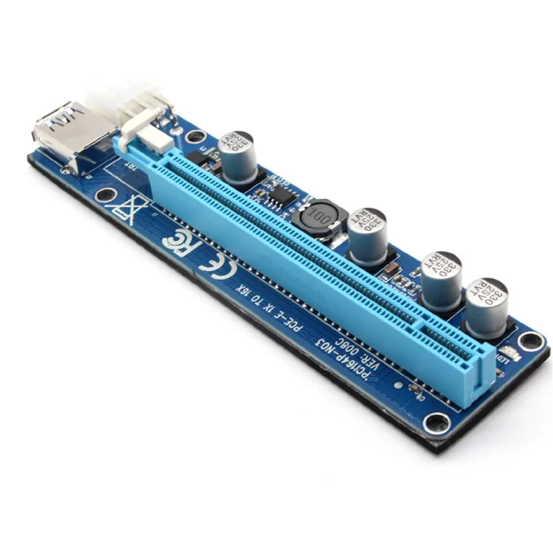1/6/12 шт. PCI E Riser Card 1X to 16X USB 3 0 VER 008C 008S 009S Mining Extender Board HSJ 19| |