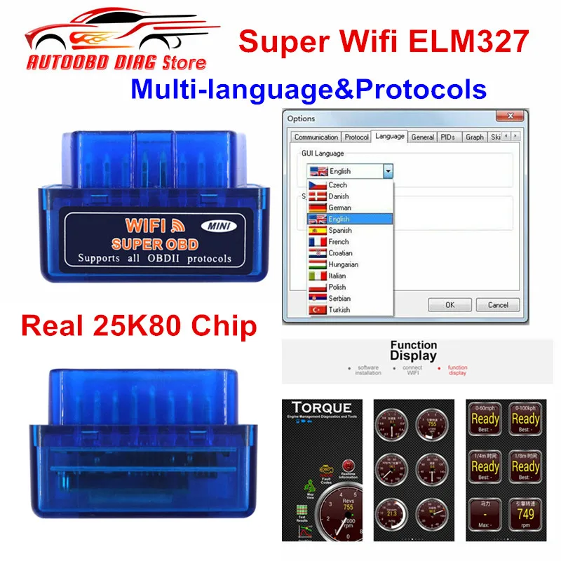 Диагностический сканер автокодов ELM327 V1.5 диагностический инструмент для Android/ IOS
