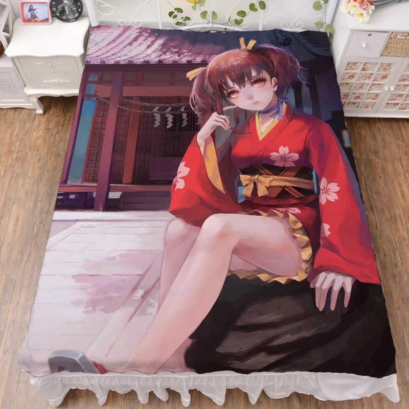 150x200 см аниме Koutetsujou no Kabaneri Hozumi &amp Ayame Mumei постельное белье из молочного волокна и
