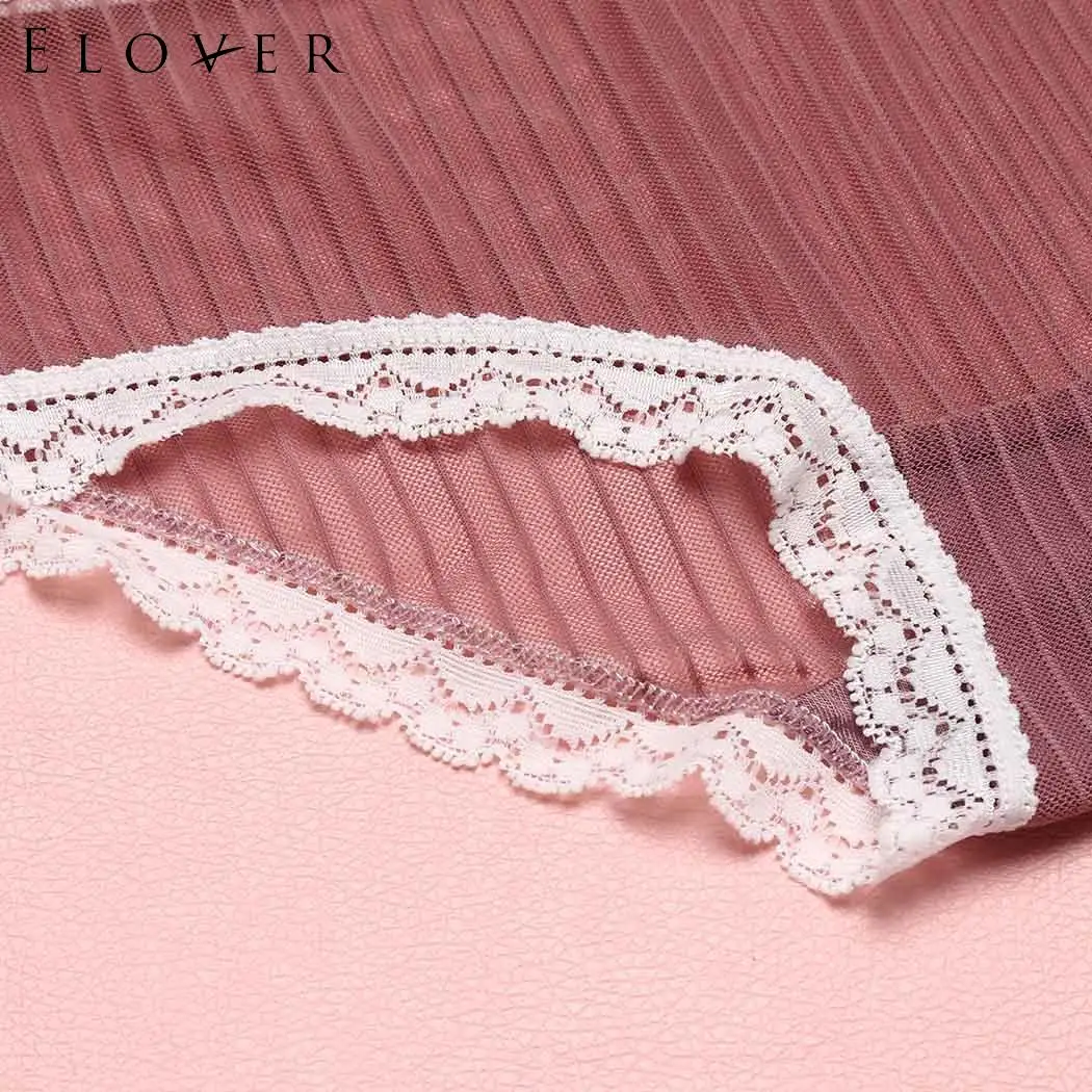 Elover сексуальное нижнее белье бикини лоскутные низкие сексуальные кружевные с