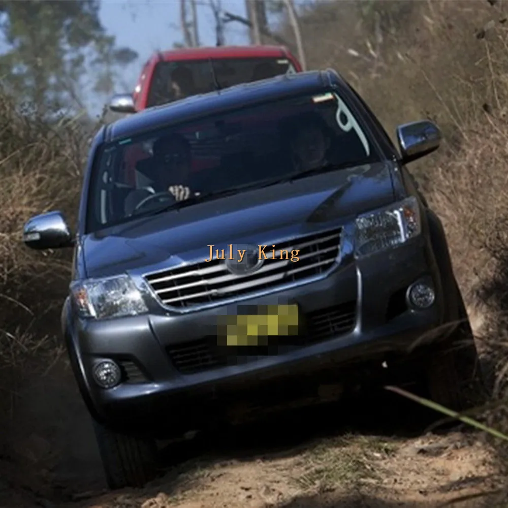 July King светодиодный чехол для дневных ходовых огней для Toyota Hilux Vigo 2012~ 14, СВЕТОДИОДНЫЙ DRL с противотуманной лампой, светодиодный противотуманный фонарь переднего бампера