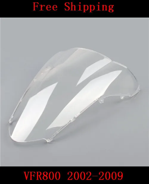 

Для Honda VFR800 2002-2009 VFR 800 мотоцикла лобовое стекло с двойным пузырьком, белое