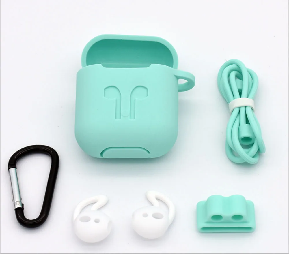 5 шт. силиконовый ударопрочный защитный чехол для iPhone Airpod футляр для наушников платок на голову заменить