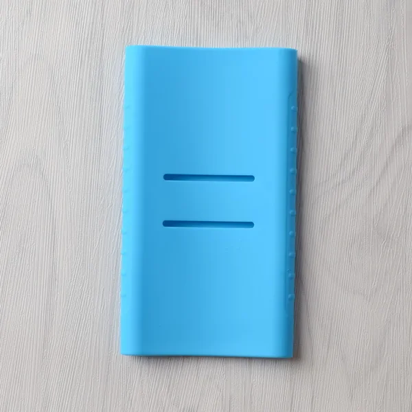 Синий Крышка чехол для Xiaomi Mi 2nd Generation Мощность Банка 10000 мА/ч, силиконовый чехол резиновое покрытие Комплекты внешних аккумуляторов протектор - Цвет: Синий