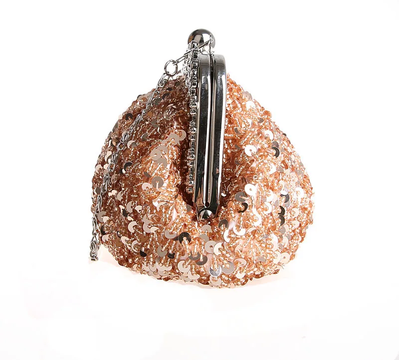 Высококачественная Дамская Вечерняя свадебная сумочка цвета шампанского с