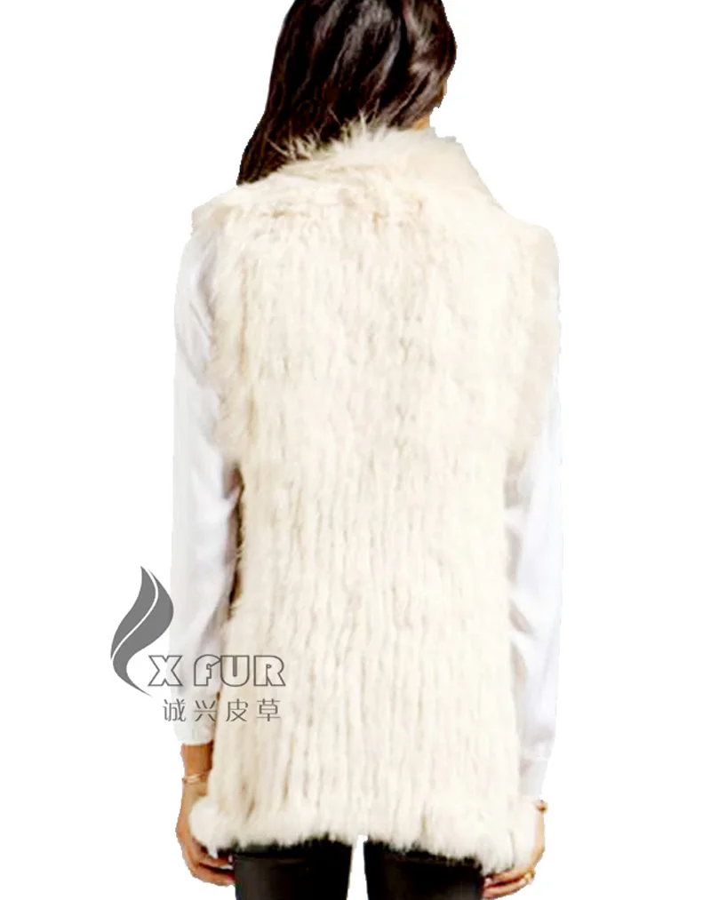 CX G B 76E Женский вязаный Модный меховой жилет с кроликом|fur snow boots women|furfur lined jackets for men