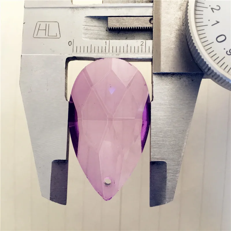 

Wholesale Lilac 38mm Crystal Almond Tear Pendants Lamp Chandelier Parts Suncatcher Prism Diy Beautify Home/Wedding Strand Decor