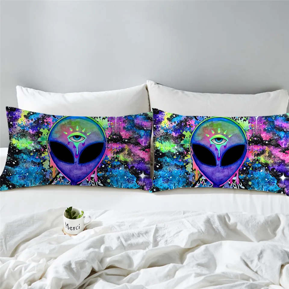 Trippy Alien by Brizbazaar наволочка с акварельным рисунком наволочка третий глаз кастрюля для мальчиков Fronha Прямая поставка