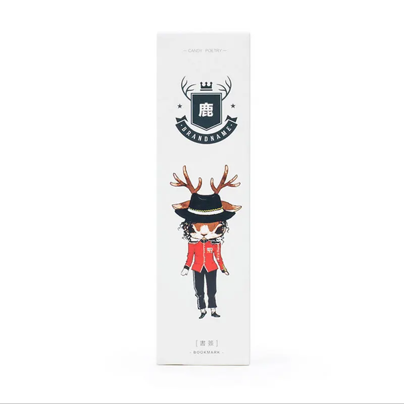 

30pcs/box New product kawaii moose girl Student Bookmarks Stationery Gift Realistic Cartoon Bookmarks Office School Supply