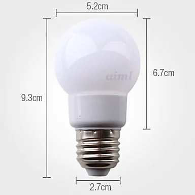5 шт. светодиодный светильник E26/E27 3 Вт 12 SMD 5050 100 лм теплый белый круглые лампы