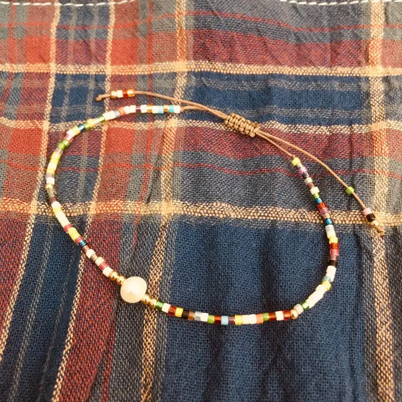 

Pearl Beads Miyuki Bracelet For Women Charm Handmade Glass Stone Crystal Seed Colorful Bracelet 2020 Boho Jewelry Luxury Gift