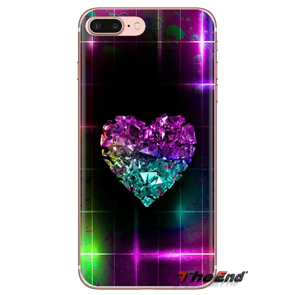 love Golden Heart Glitter Transparent Soft Shell Covers For iPod Touch Apple iPhone 4 4S 5 5S SE 5C 6 6S 7 8 X XR XS Plus MAX |