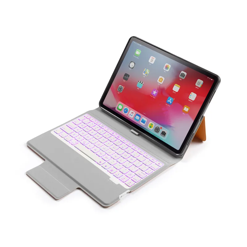 Чехол с клавиатурой для iPad Pro 10 5 2019 тонкий умный чехол 7-цветной подсветкой и