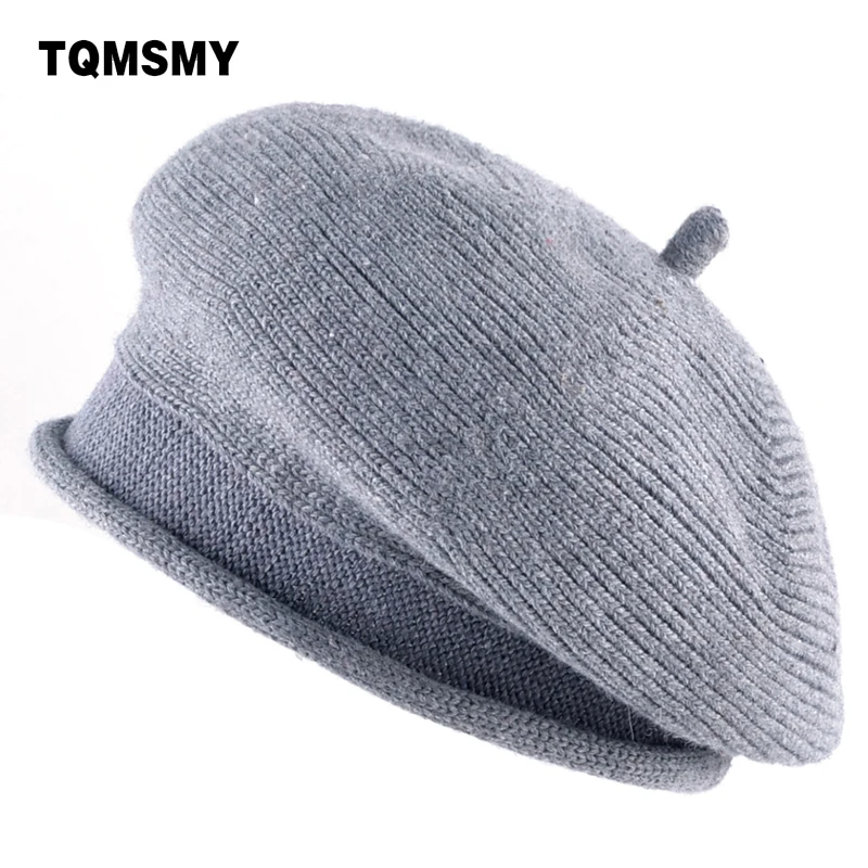 

TQMSMY Wool blended fabric hat Women's Berets Knitted Wool gorro planas Ladies Casual boina Feminina cap winter Hats for Women