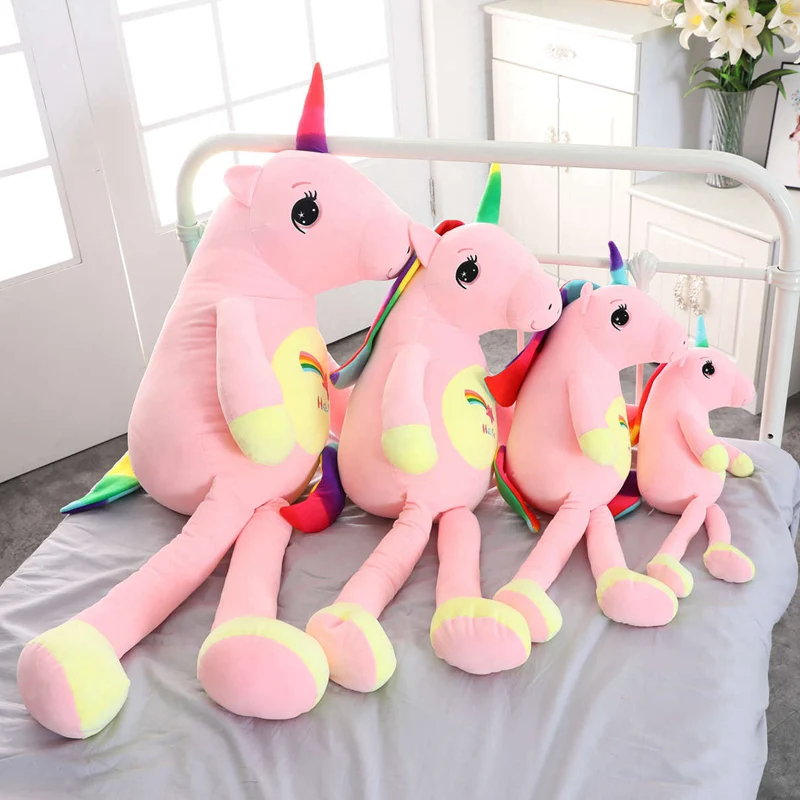 

New Arrival Large Cute Unicorn Plush Toys Cute Rainbow Horse Soft Doll Stuffed Animal Soft Toys For Children Gift For Girlfrien