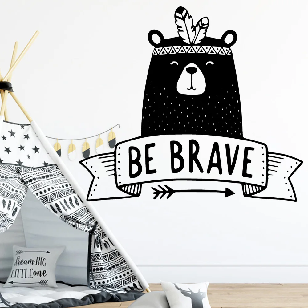 

Tribal Animals ballon Bear Fox Arrow Wall Sticker Wall-sticker Vinyls Stickers Bedroom decor Nursery for kids Room decoration