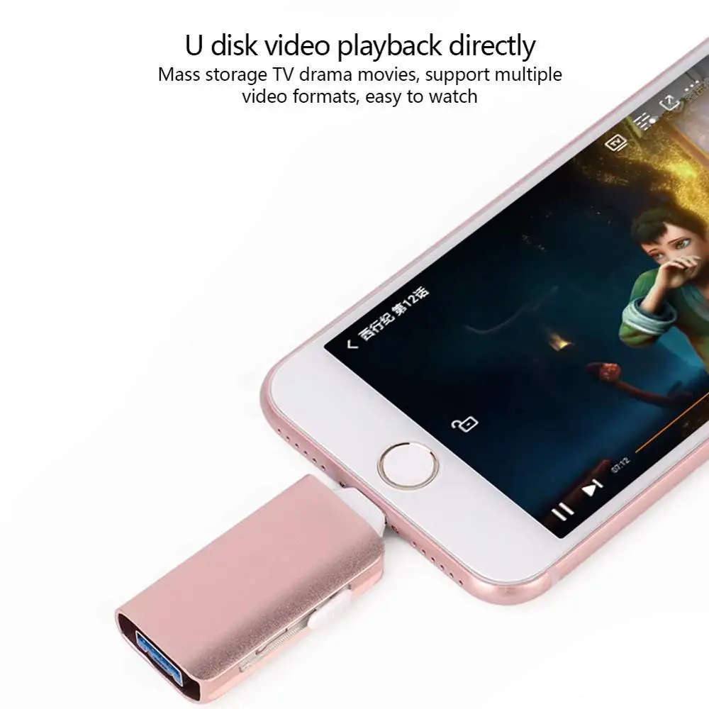 OTG Usb флэш накопитель 128 ГБ USB 3 0 HD карта памяти 64 для iphone 7 plus 6 6s Plus 5S ipad|USB