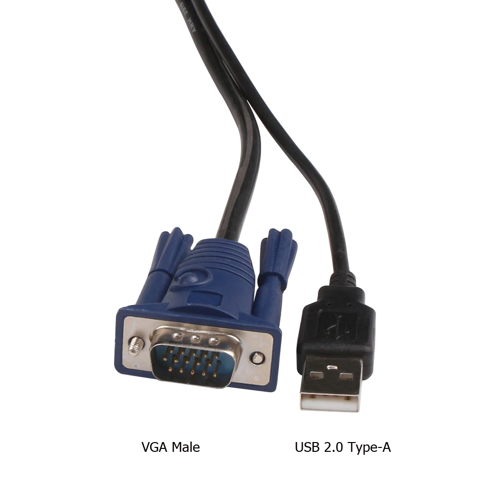 Colohas 1 5 м USB KVM кабель коммутатор 15 Pin VGA провод 2 0 Тип A к B ПК компьютер принтер