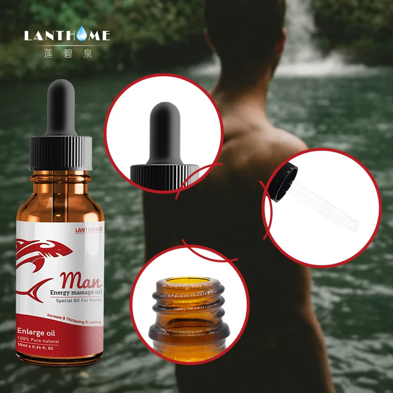 4 шт. Lanthome афродизиак масло для увеличения пениса 10 мл Виагра мужские усилитель