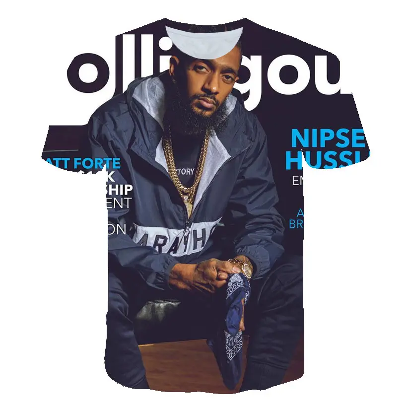 Короткая футболка с принтом Rapper nipsey hussle, Мужская/женская футболка в стиле Харадзюку, хип-хоп, футболка с коротким рукавом, крутая уличная одежда nipsey hussle