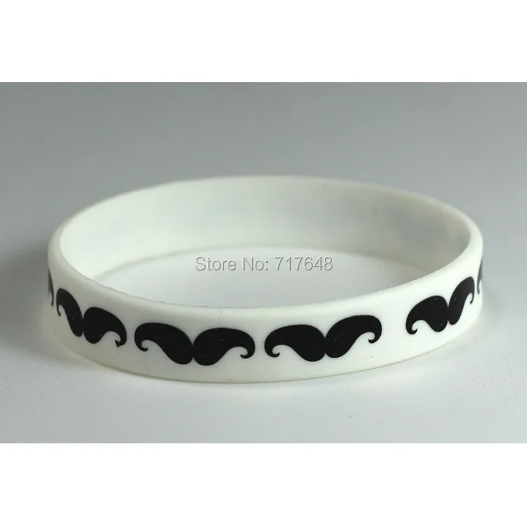 Силиконовый браслет с усами и бородой черно-белого цвета 200 шт. | Украшения