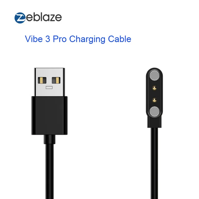 Cable for Vibe 3Pro Новое Zeblaze Vibe 3 Pro зарядное устройство смарт-часов кабельный порт резервного копирования 2pin Магнитный USB кабель питания многоцветные спортивные ремешки - Цвет: Cable for Vibe 3Pro