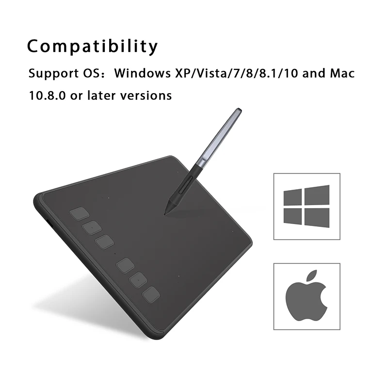 HUION H640P 6x4 дюймов сверхлегкие цифровые планшеты графический Рисунок ручка планшет для OSU игры с батареей