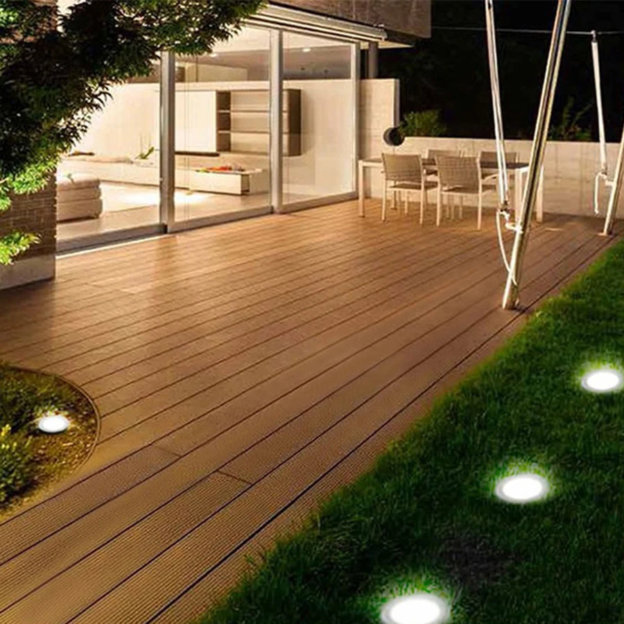 

3pcs/set Waterproof 8 LED Solar Powered Ground Lights Solar Buried Light Outdoor Path Garden Lawn Driveway Yard Landscape Lamp