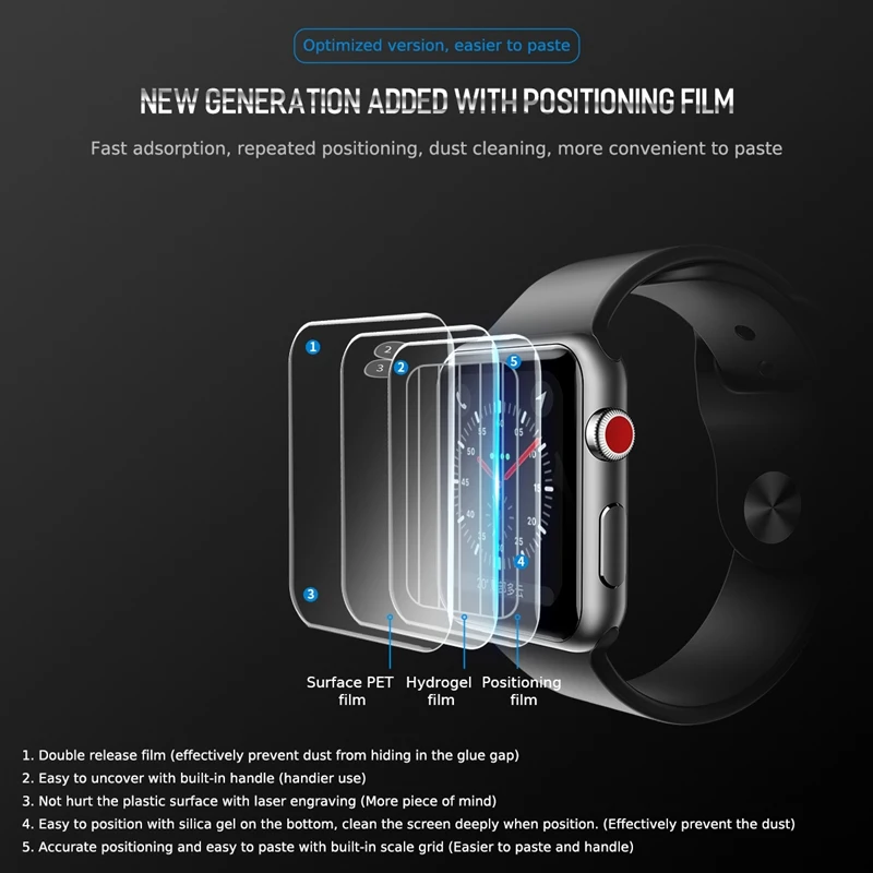 2 шт Защитная пленка для Apple watch 4 3 3D ROCK Hydrogel полное покрытие i 38 мм 42 40 44 | Мобильные