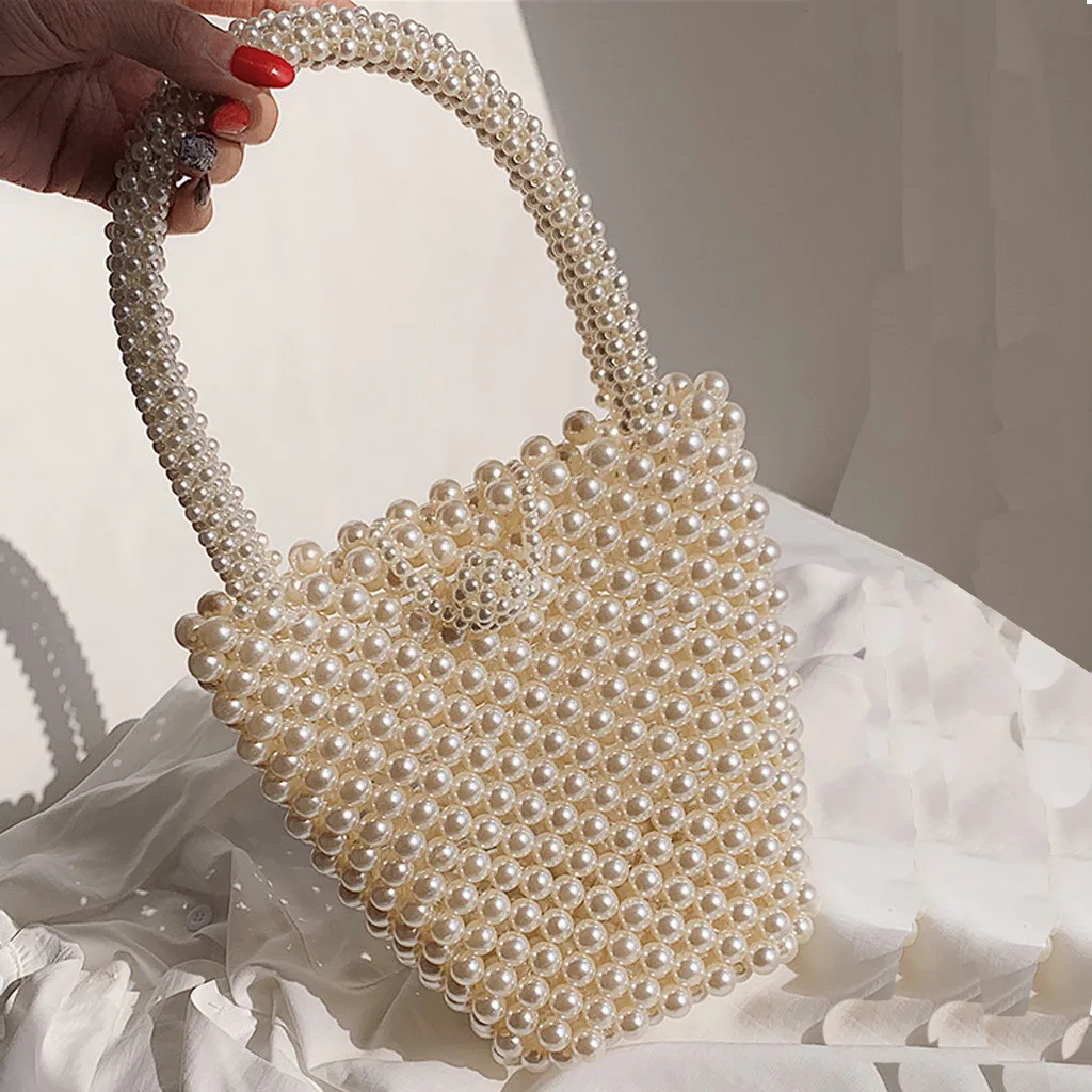 Бренд ручной жемчужные сумочки Lady beaded сумка Для женщин вечерние Винтаж сумки Ins маленькая сумка с клапаном мини сумка через плечо# N3 - Цвет: F