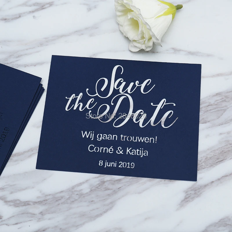 

Laser cut Navy blue save the date, laser cut wedding save the date cards,wedding invitation cards