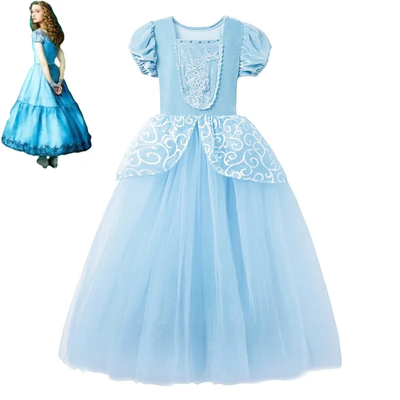 Cinderella dress-A Jasmine, София, Рапунцель, Аврора, Эльза, колокол, одежда для девочек, детские маскарадные костюмы принцессы, платья, детское платье на Хэллоуин, Рождество - Цвет: Cinderella dress-A