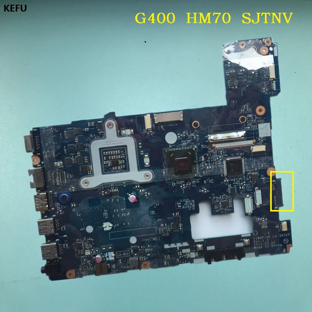 Материнская плата KEFU HM70 SJTNV для ноутбука Lenovo G400 материнская протестирована fuly |