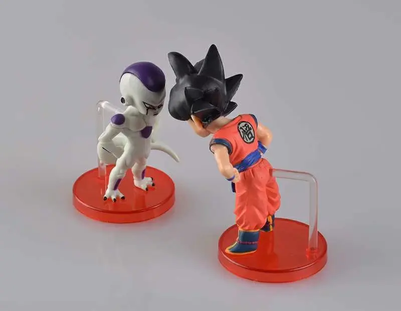 Dragon Ball Z Goku Фриза ПВХ Фигурки Коллекционная модель игрушки 2 шт./компл.|Игровые