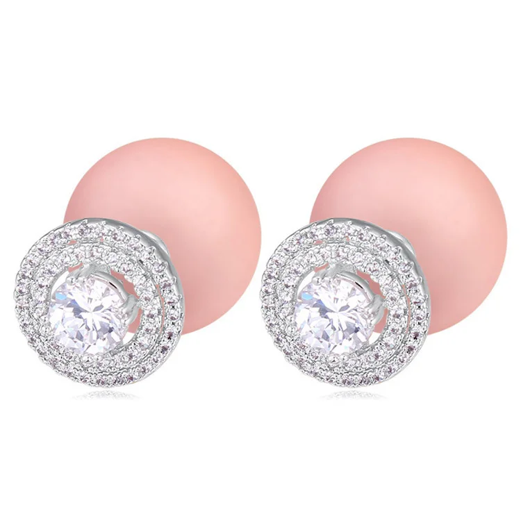 Модные серьги-гвоздики ювелирные изделия бижутерия AAA кубический цирконий