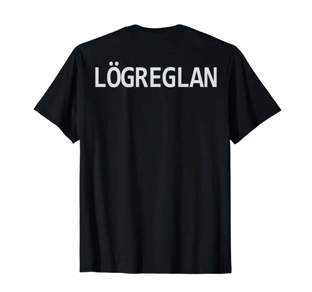 Футболка Logrelan Iceland Police с двойной стороной новинка 2019 модная брендовая забавная