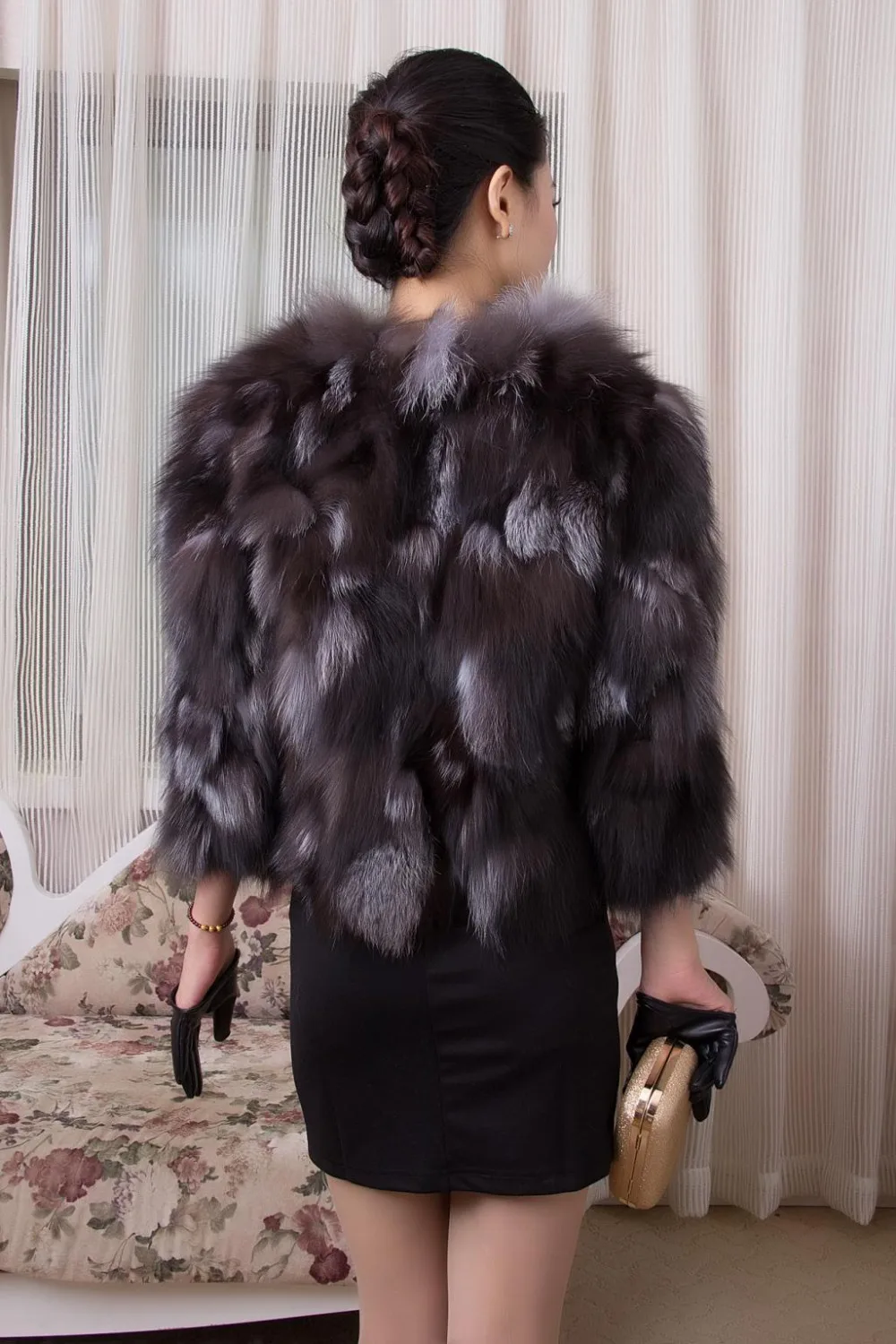 2023 оригинальная женская кожаная куртка из серебристого лисьего меха женские