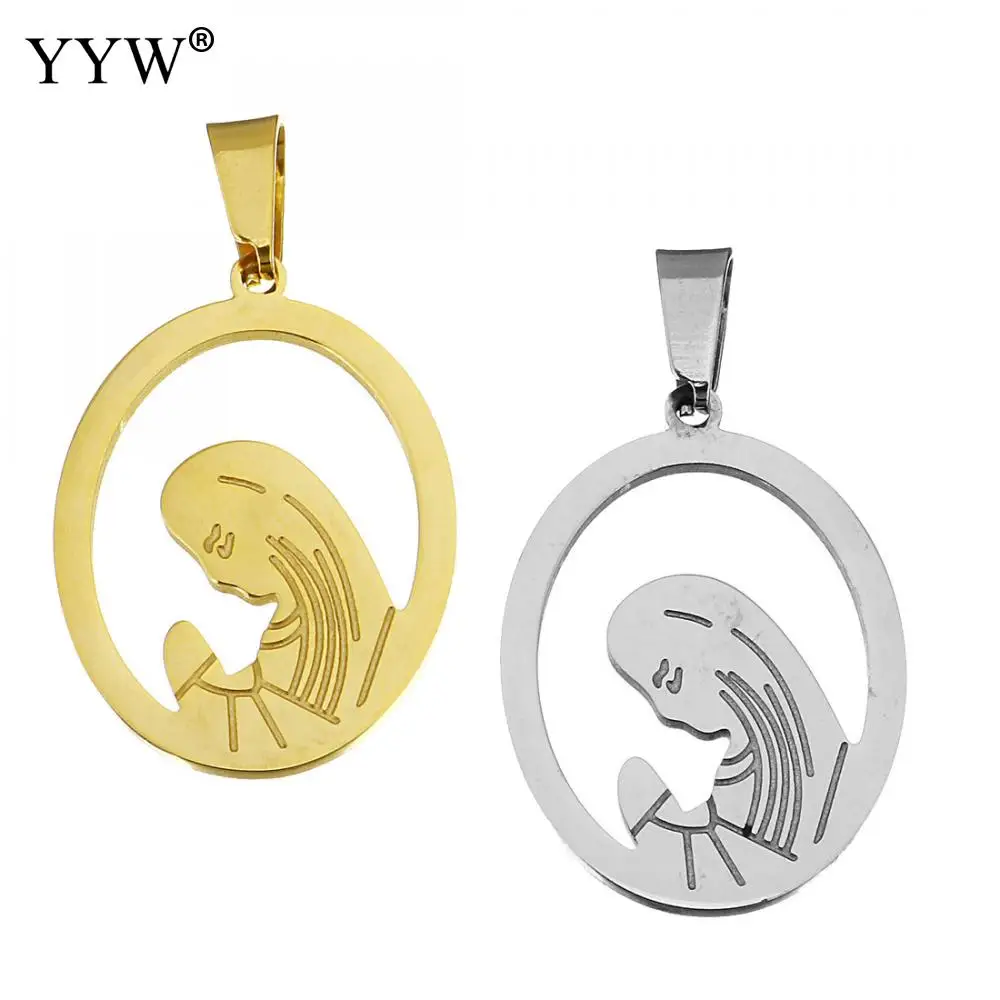 

10PCs/Bag Stainless Steel Pendants Girl plated Approx Sold By Bag