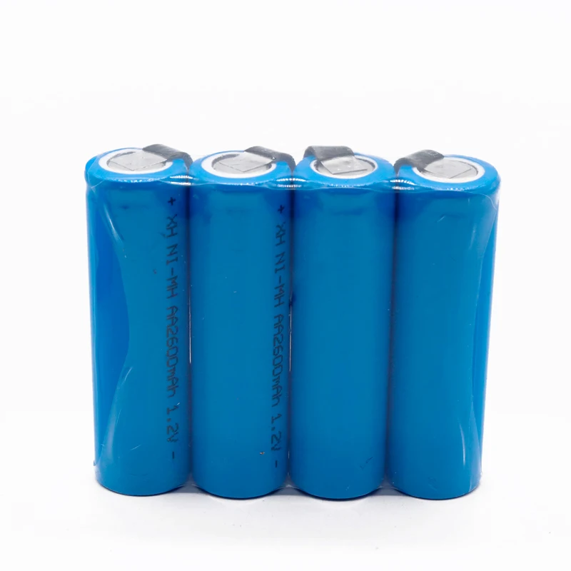 AA Аккумуляторная батарея 1 2 V 2600mah NiMH 14430 зеленая оболочка с припоем булавки для DIY