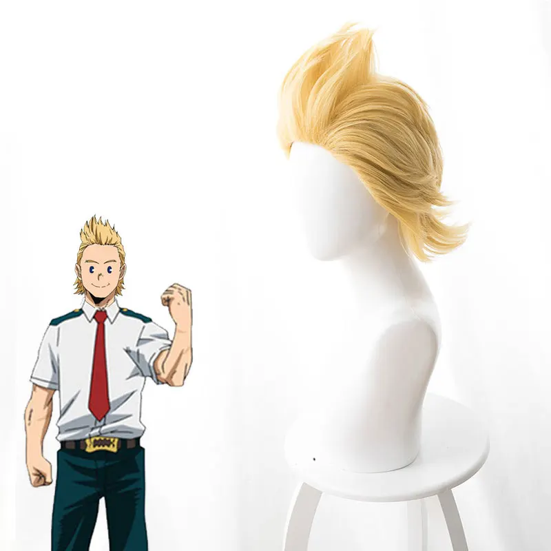 Аниме My Hero Academia Mirio Toogata Million парик для косплея Boku No большой 3 желтые парики| |