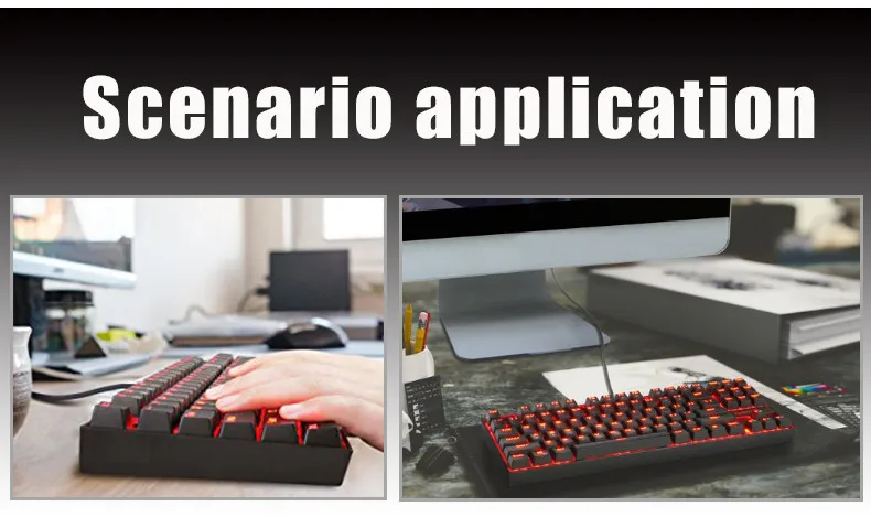 Проводная USB клавиатура высокого качества RGB светодиодный подсветка 87 клавиш геймерская Механическая эргономичная клавиатура для игровых ПК ноутбуков