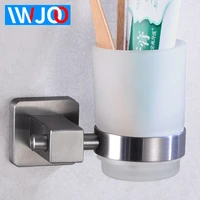 cup tumbler holders stainless steel toothbrush holder cup glass wall mounted bathroom accessories toothbrush holder set modern