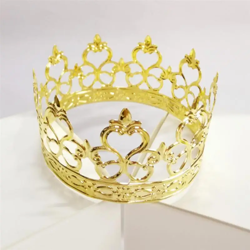 1PC Crown Shape Cake Decoration Iron DIY Prince Princess Child Birthday Cake Crown For Party Birthday Supplies
