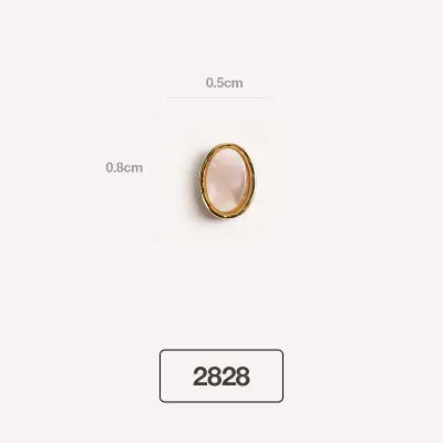 2828 New 10pcs natural amber rhinestone metal nail art jewelry Japanese alloy nail art DIY decoration shining diamond nail accessory - Цвет: 2828