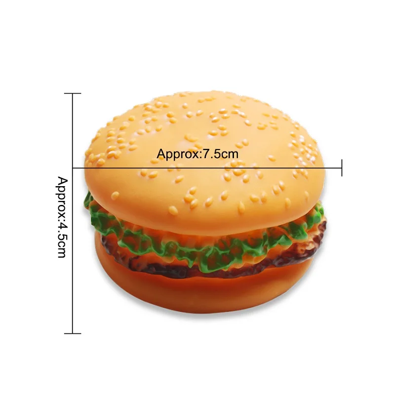 squeak hamburger 1PCS Rubber Pet Dog Squeak Toys Shoes Mice Bone Hamburger Screaming Chicken Sound Dog Chew Toys For Small Dogs - Цвет: squeak hamburger