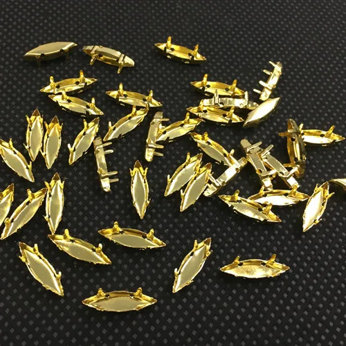 Позолоченный и серебряный металлический крючок 4x15 мм маркиза форма лодки